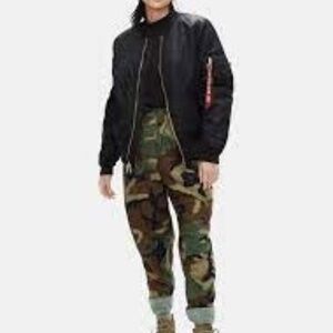 Alpha Industries L-2B Sherpa Reversible Camo and Black Flight Bomber Jacket